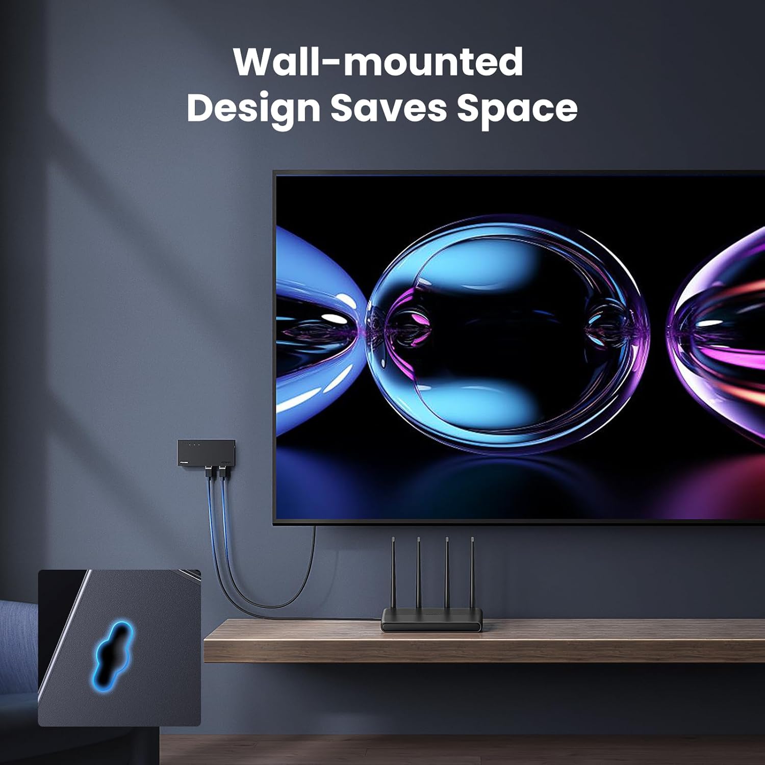Switch Ethernet UGREEN a 8 Porte Gigabit, Splitter Plug&Play, Montabile a Parete e da Scrivania, Hub di Rete Non Gestito, Accessori