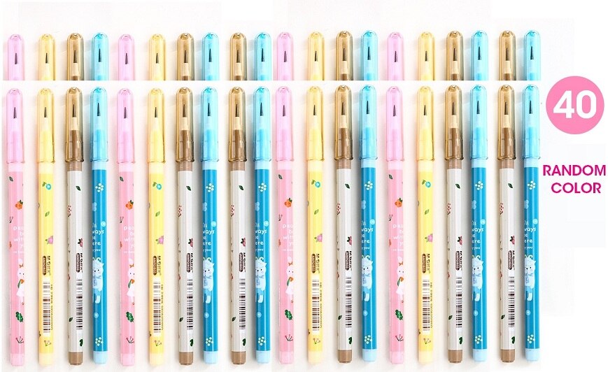 M&amp;g flerpunktsblyanter ikke-slibende automekanisk blyant push-a-point stærk blyantledning til skoleartikler ielts brug: 40 stk blyanter a