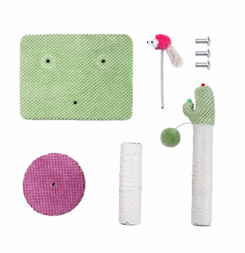 Sisal Cat Scratching Post Cat Scratcher Toy Cat Tree Toy Cat Climbing Jumping Toy Cat Grinding Paws Toys Protecting Furniture