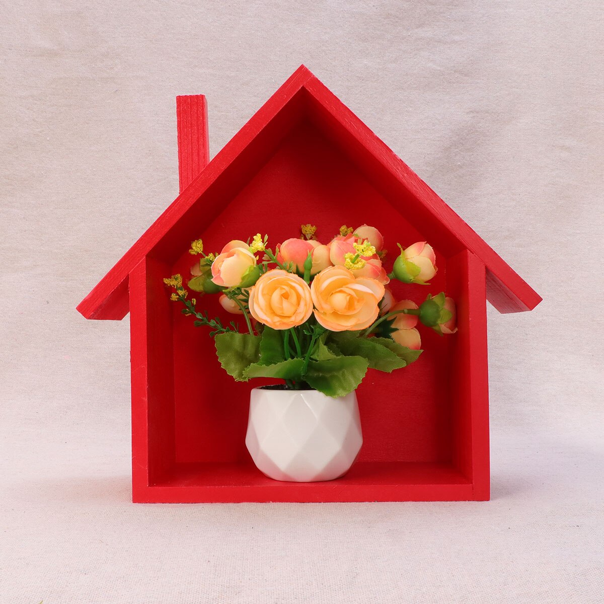 1 Pc Wall Shelf Wooden Storage Rack Storage Organizer Display Box for Office Bedroom