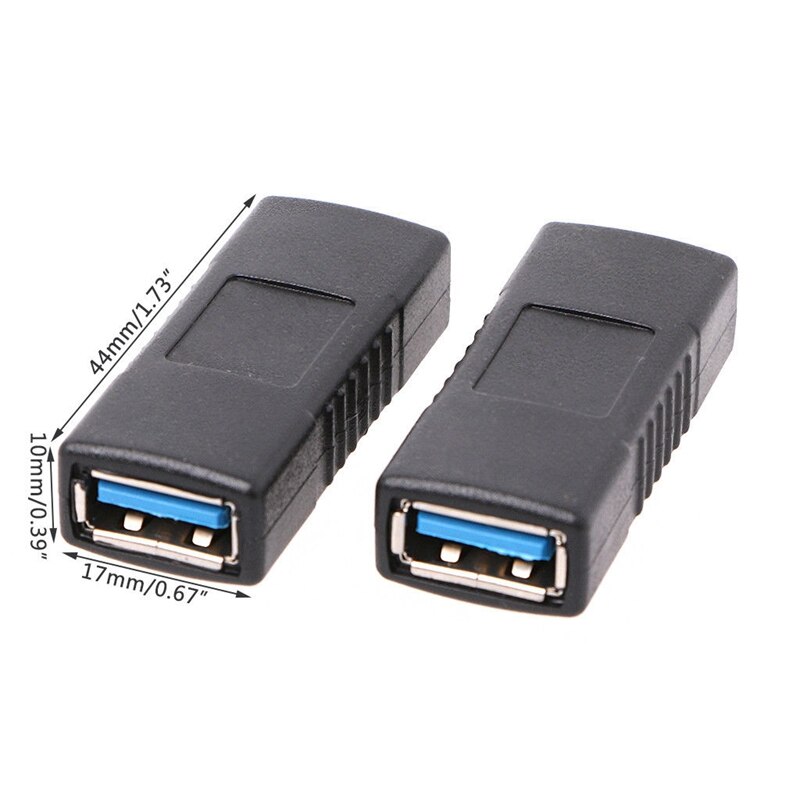 2 Stuks Usb 3.0 Type A Female Naar Female Adapter Coupler Gender Changer Connector