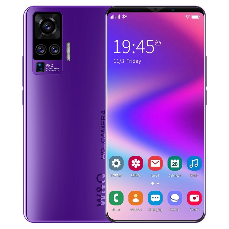 X50 Plus Smartphone 5.8 Inch MTK6572 Dual Core 1GB+4GB Memory Dual SIM Dual Standby Android4.4 Smartphone EU Plug: purple