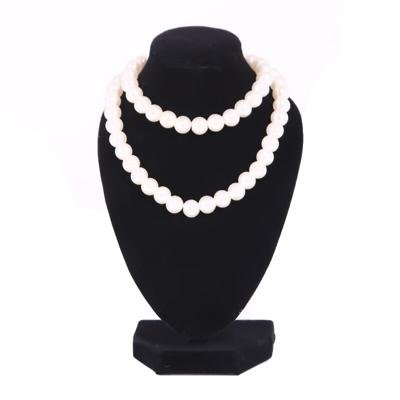 Présentoir en tissu velours noir, support pour collier, Mannequin, bijoux, pendentif, 1 pièce
