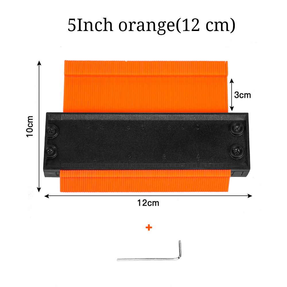 5/6/10 Inch Contour Gauge Profile Duplicator Wood Marking Tool Tiling Laminate Tiles Tools Profile Measuring Tools: 5inch orange