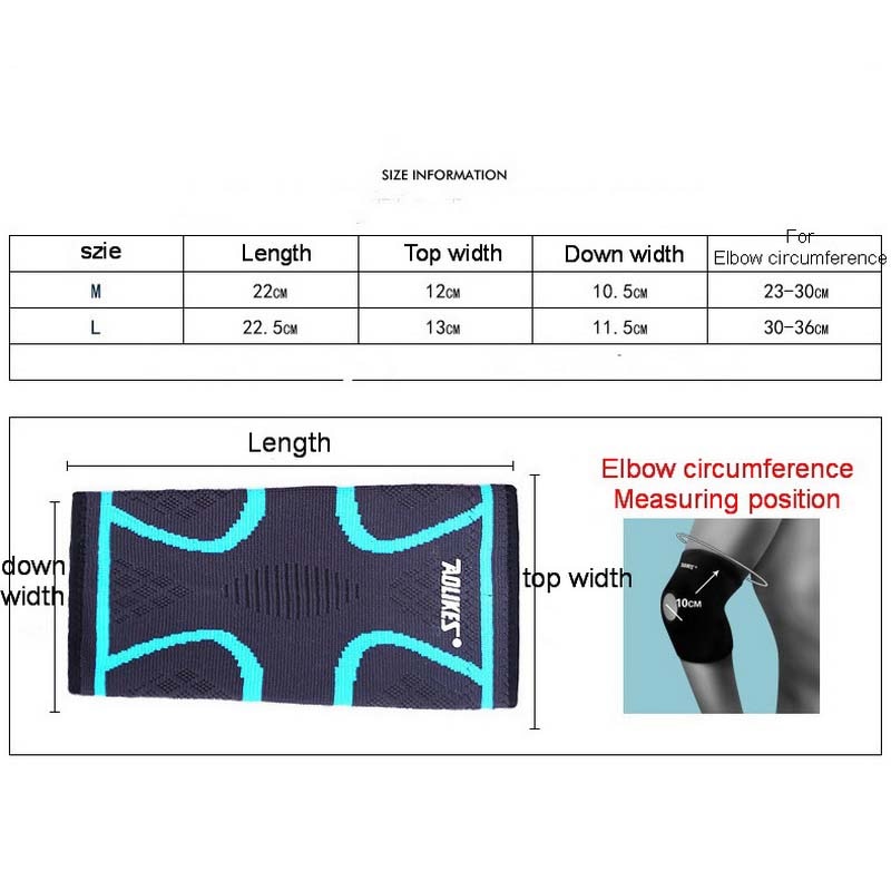 Aolikes 2 stuks sport elleboogbrace compressiebeschermers fietsen basketbal arm mouw voor mannen vrouwen tennis volleybal fitness gym