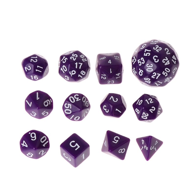 12 Stks/set Multi-Zijdige Polyhedral Dice D4 D6 D8 D10 D12 D20 D24 D30 D60 Dungeons
