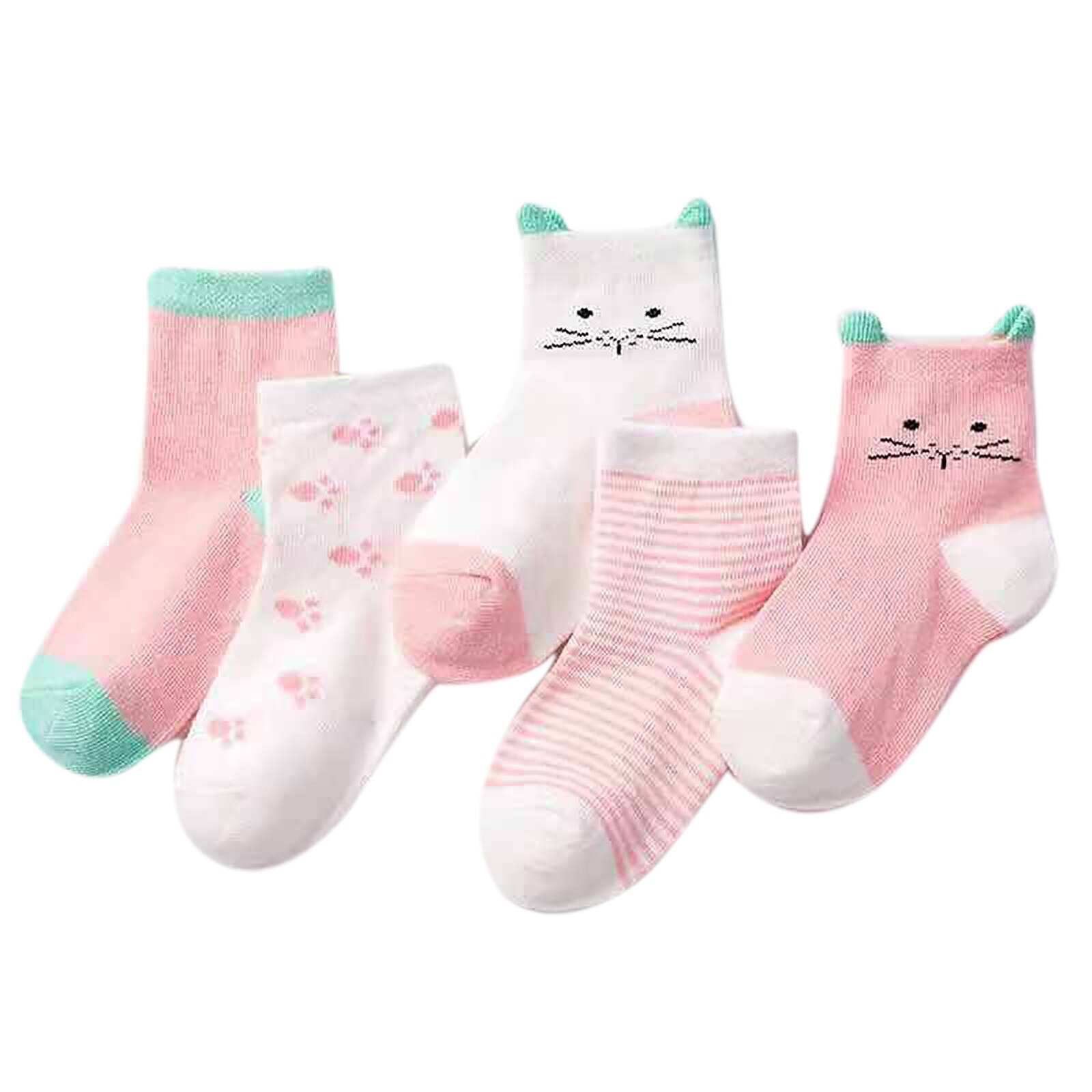 5 Paare/los freundlicher Baumwolle Socken Für Jungen Mädchen Babytoddler Mädchen Jungen Socken Atmungs Nicht-Unterhose unisex Baby Bio-Baumwolle socken: 0-1 Years