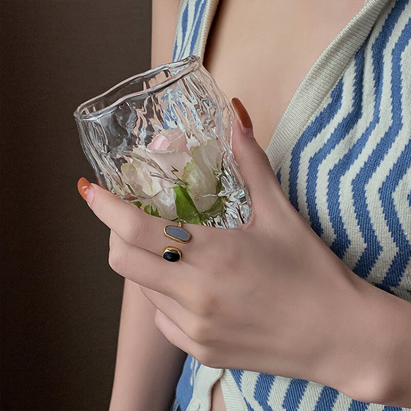Franse Retro Romantische Kleuraanpassing Glazuur Goud Open Ringen Voor Vrouw Party Girls 'Luxe Ring 2022 Mode-sieraden