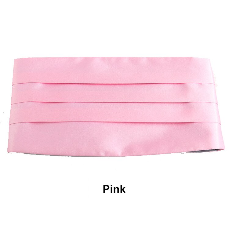Herren Klassische Kummerbund Satin Elastische Bauchband Smoking Kummerbund Für Formale Hochzeit Prom Dinner-Party Taille Band: pink