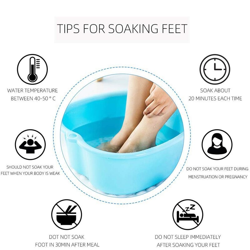 Bain de pieds baignoire Spa bassin grand bain de pieds seau, pédicure, désintoxication, Massage