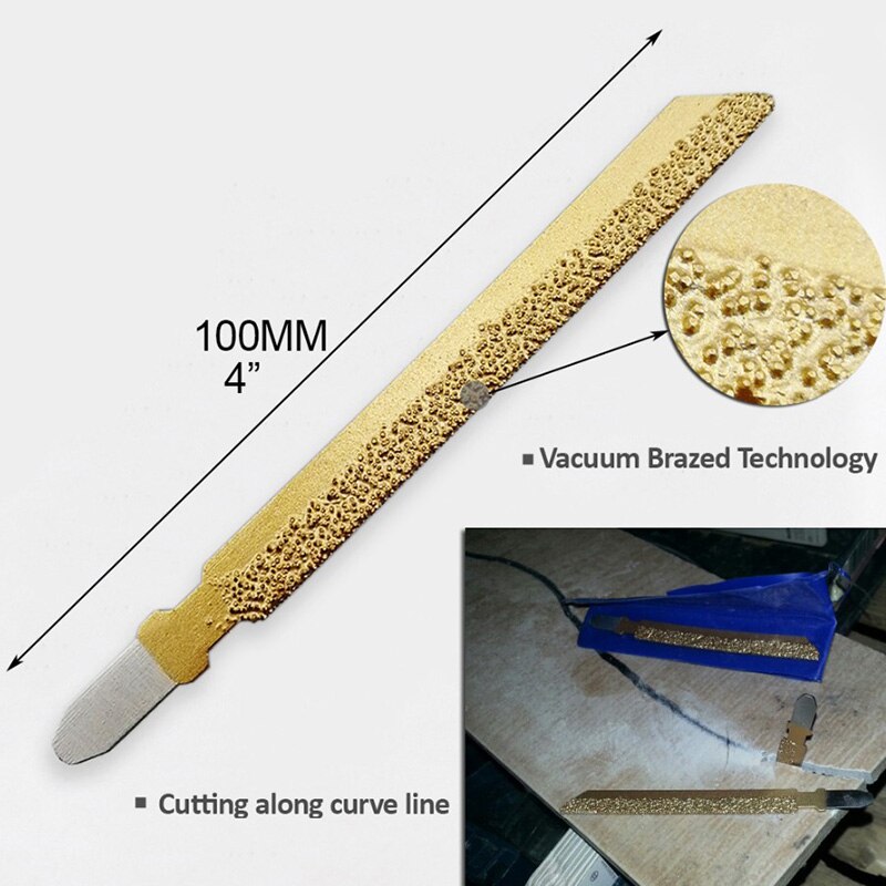 Vacuum Brazed Diamond Jigsaw Blade Very Fast Cutting Speed and Long Life Diamond Jig Saw Brazed Saw Blade Artificial Stone Cutti