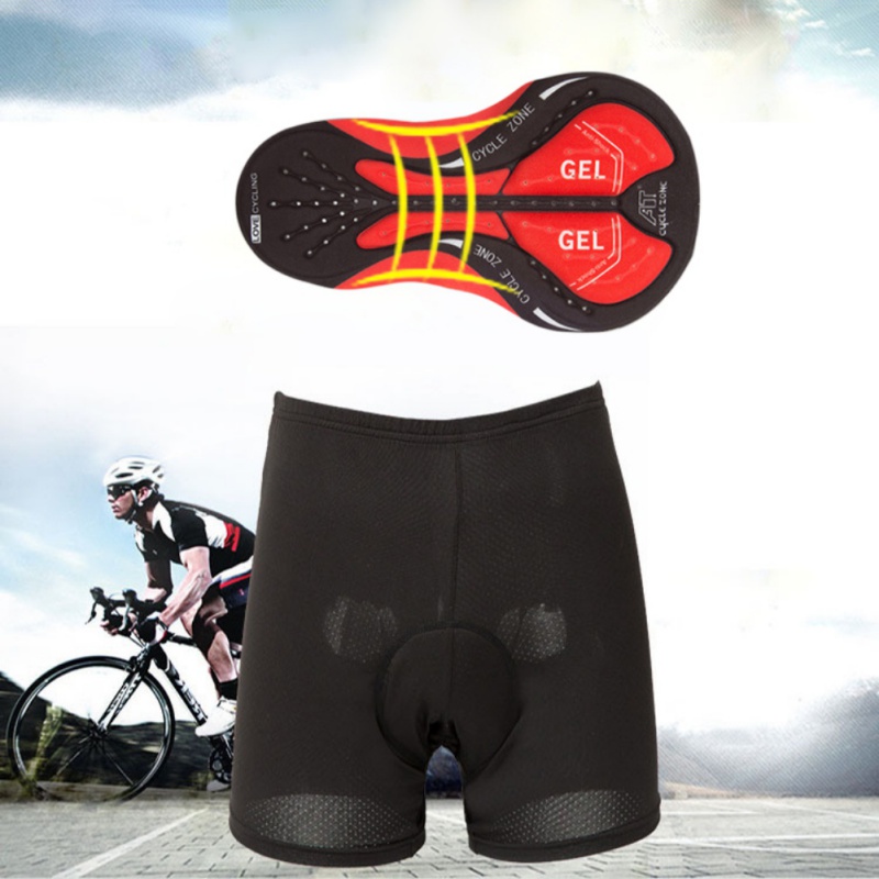 Men's 3D Silica Gel Cycling Padded Shorts Cycling Underwear Quick Dry Riding Bike Shorts Sport Anti-sweat Compression Shorts