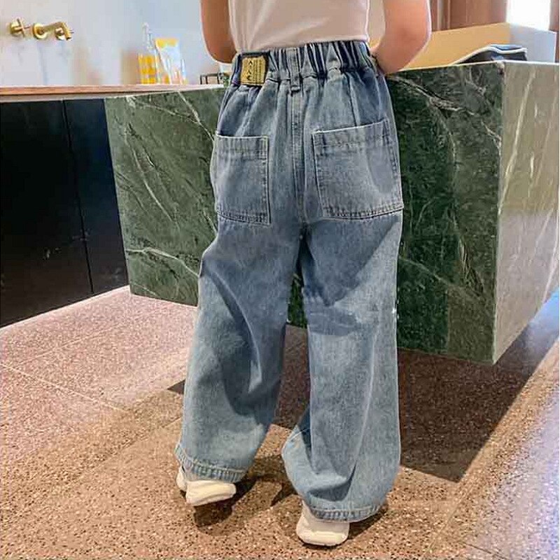 Jean Cool troué pour fille, pantalon en Denim pour enfants, printemps été automne