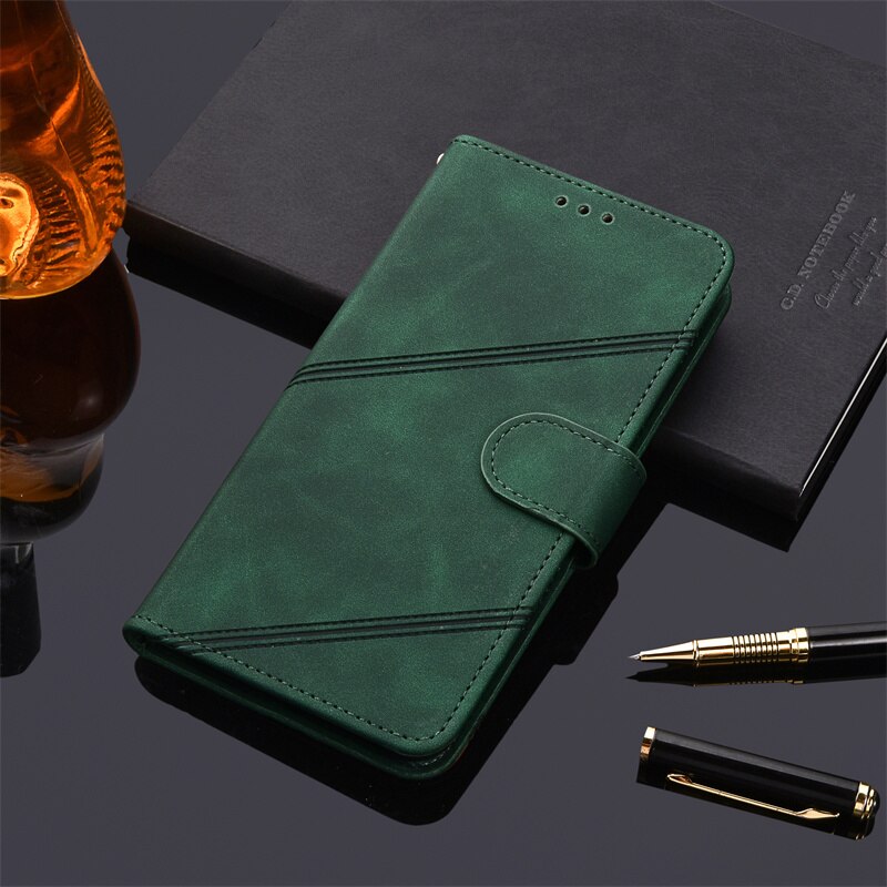 Etui do Samsung Galaxy A03 etui z klapką skórzane etui na karty skóra ochronna do Samsung A03 A 03 okładka książki Funda: K5-Green