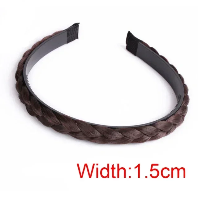 Hårbånd til kvinner fiskebensflette lat parykk vri flette pannebånd hårnål bohem sklisikkert hodeplagg brudehårtilbehør: Champagne