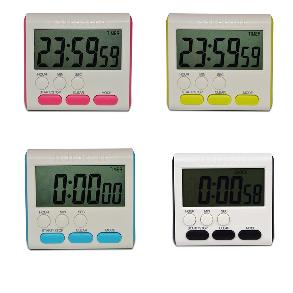 Practical Digital Time Magnetic Large LCD Digital Kitchen Timer Alarm Count Up&Down Clock 24 Hours HQ