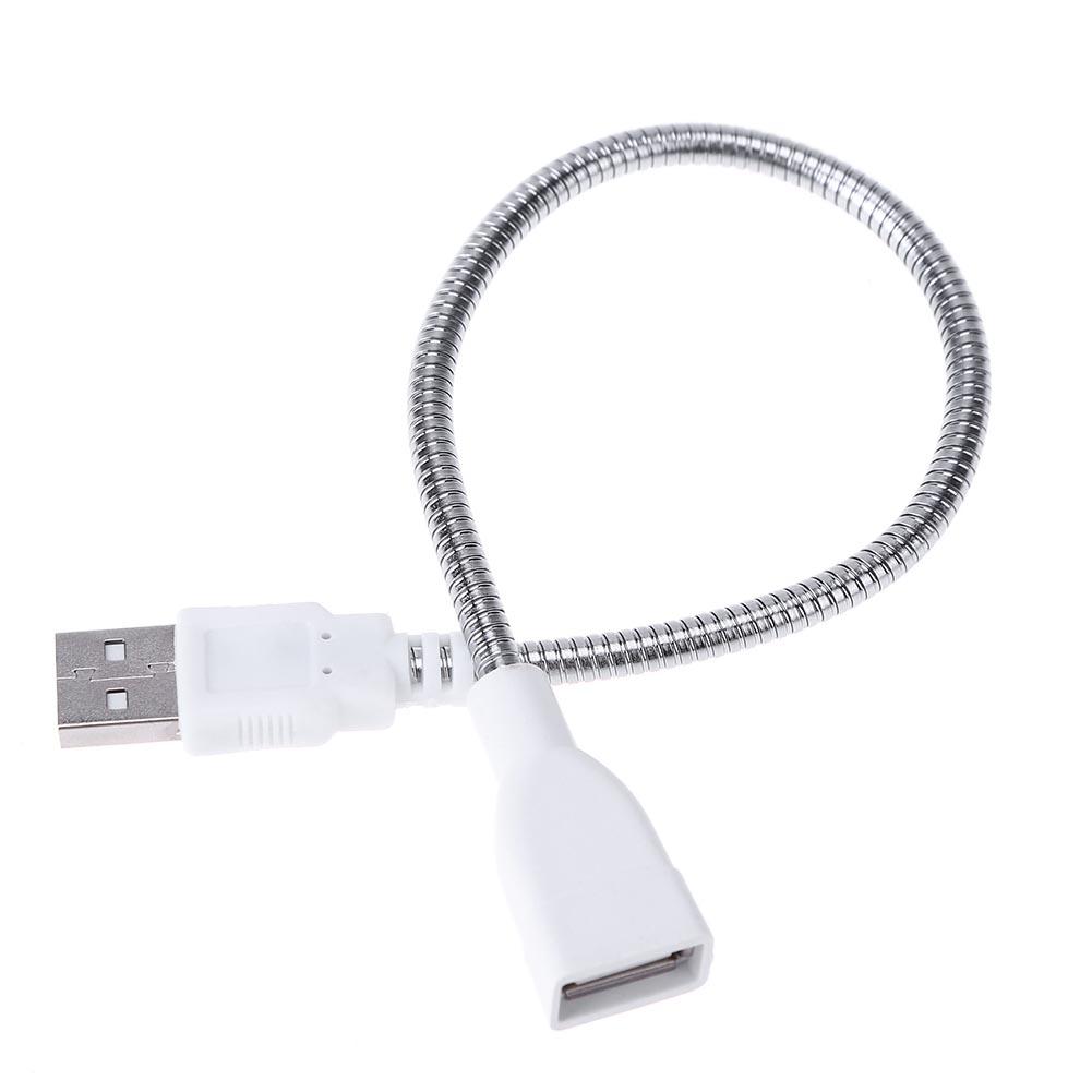 Flexible Metal USB Extension Cable Male to Female Extension Power Supply Cord Metal Hose Tube Wire for USB Light Lamp Bulb