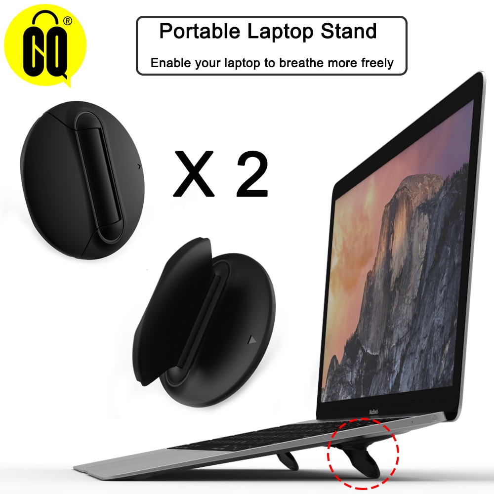 Universele Laptop Houder Zwart Opvouwbare Draagbare Laptop Stand, Ondersteuning 7-17 Inch Notebook, voor Macbook Air Pro Notebook Cooler Stand