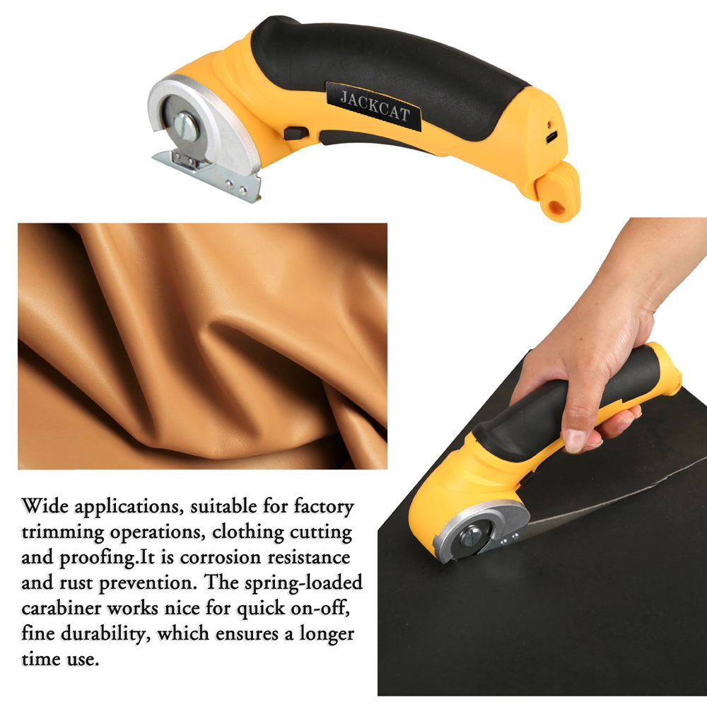 6mm Elektrische Schere Schneiden Dicke Stoff Schneiden Maschine Pappe Leder Kunststoff Trimmer Elektrische rotierend Tuch Cutter