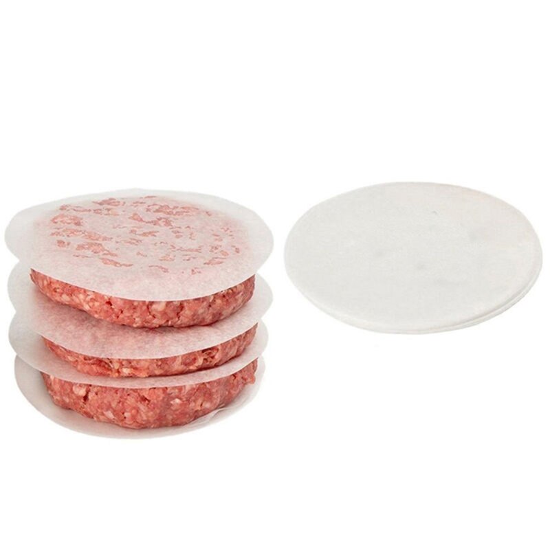 1Set Round Shape Hamburger Press Aluminum Alloy 11cm Oil Paper Hamburger Beef Grill Meat Tenderizer Burger Press Patty Make Mold