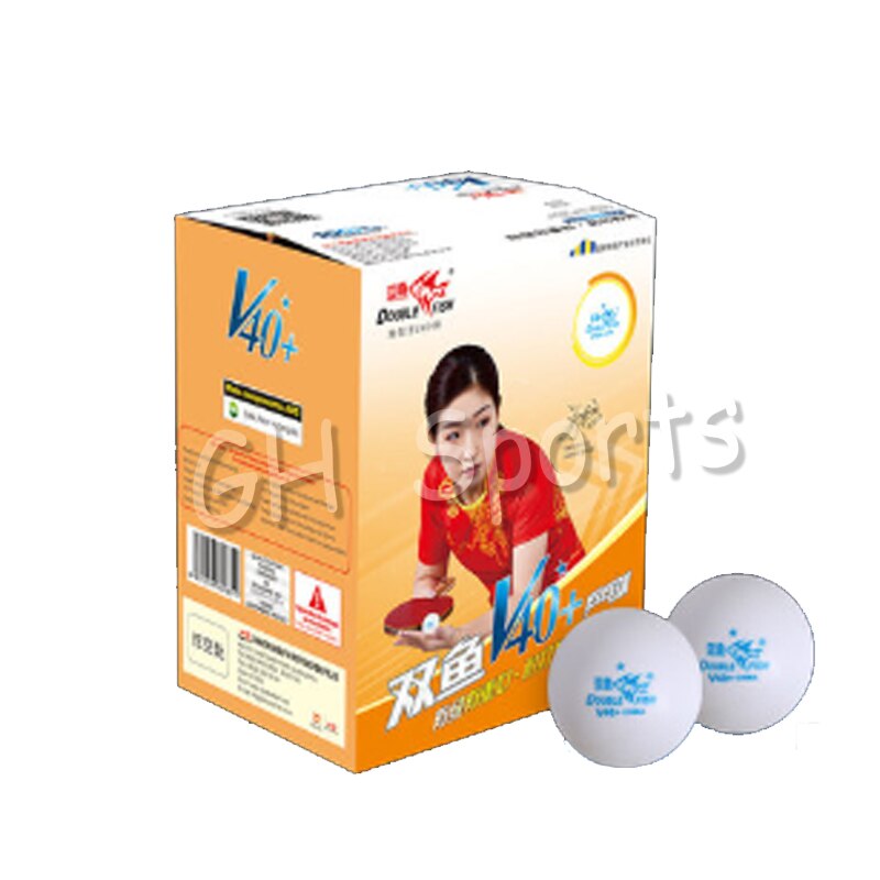 100 Balls Original Double Fish V40+ Table Tennis Ball 1-Star White Orange ABS Plastic Doublefish Ping Pong Balls for Robot