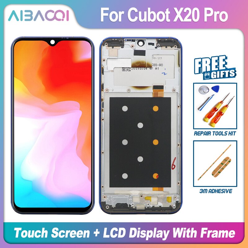 Originele 6.3 Inch Touch Screen 2340X1080 Lcd-scherm + Frame Assembly Vervanging Voor Cubot X20 Pro android 9.0 Telefoon