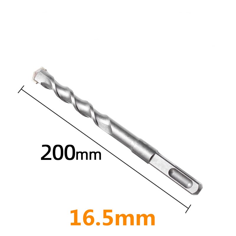Square Shank Four-Hole Round Shank Impact Drill Bit 12.5MM Elevator Installation Stone Concrete Alloy Electric Hammer Drill Bit: Square16.5mmx200mm