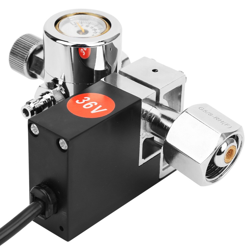 CO2 Pressure Reducer Carbon Dioxide Decompressor HeatingReducer Zinc Alloy Automatic Adjustment CN Plug 250V