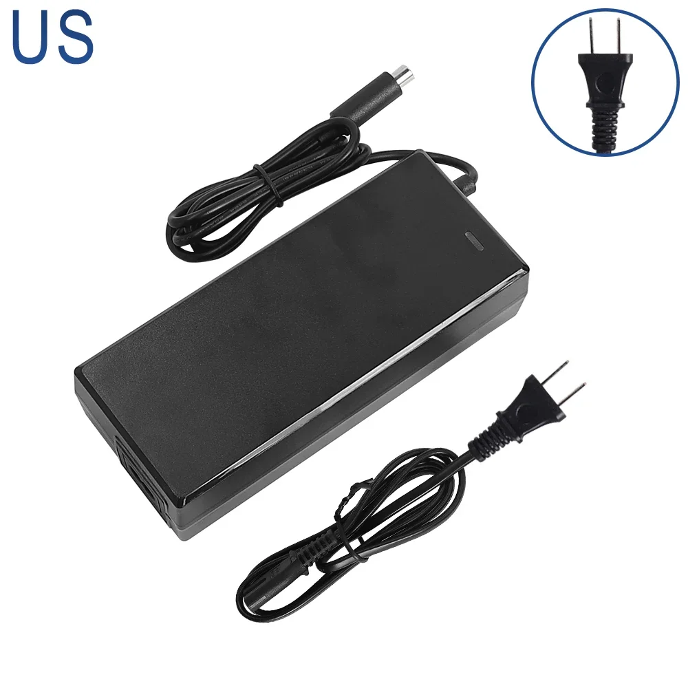 Cargador de batería de 54,6 V y 2A, enchufe europeo y estadounidense para Kugoo Kukirin G2 Pro KUGOO Kukirin G2 MAX, accesorios de repuesto para Scooter Eléctrico: Rojo