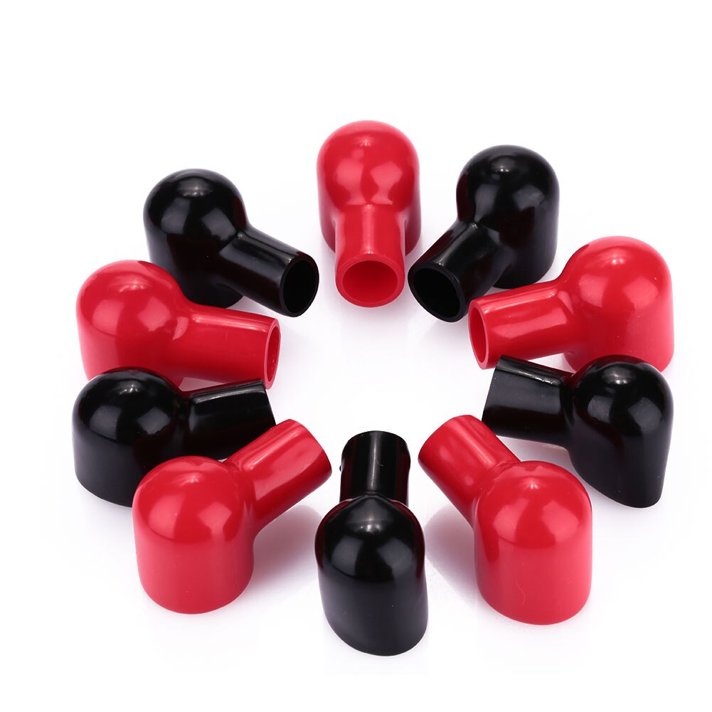 20Pcs Terminal Boots Round Black Red Battery Insulating Covers Rubber Tool