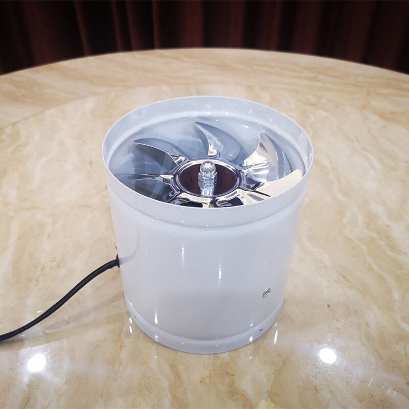 6 Inch Inline Duct Fan Air Ventilator Metal Pipe Ventilation Exhaust Fan Mini Extractor Bathroom Toilet Wall Fan Duct Fan