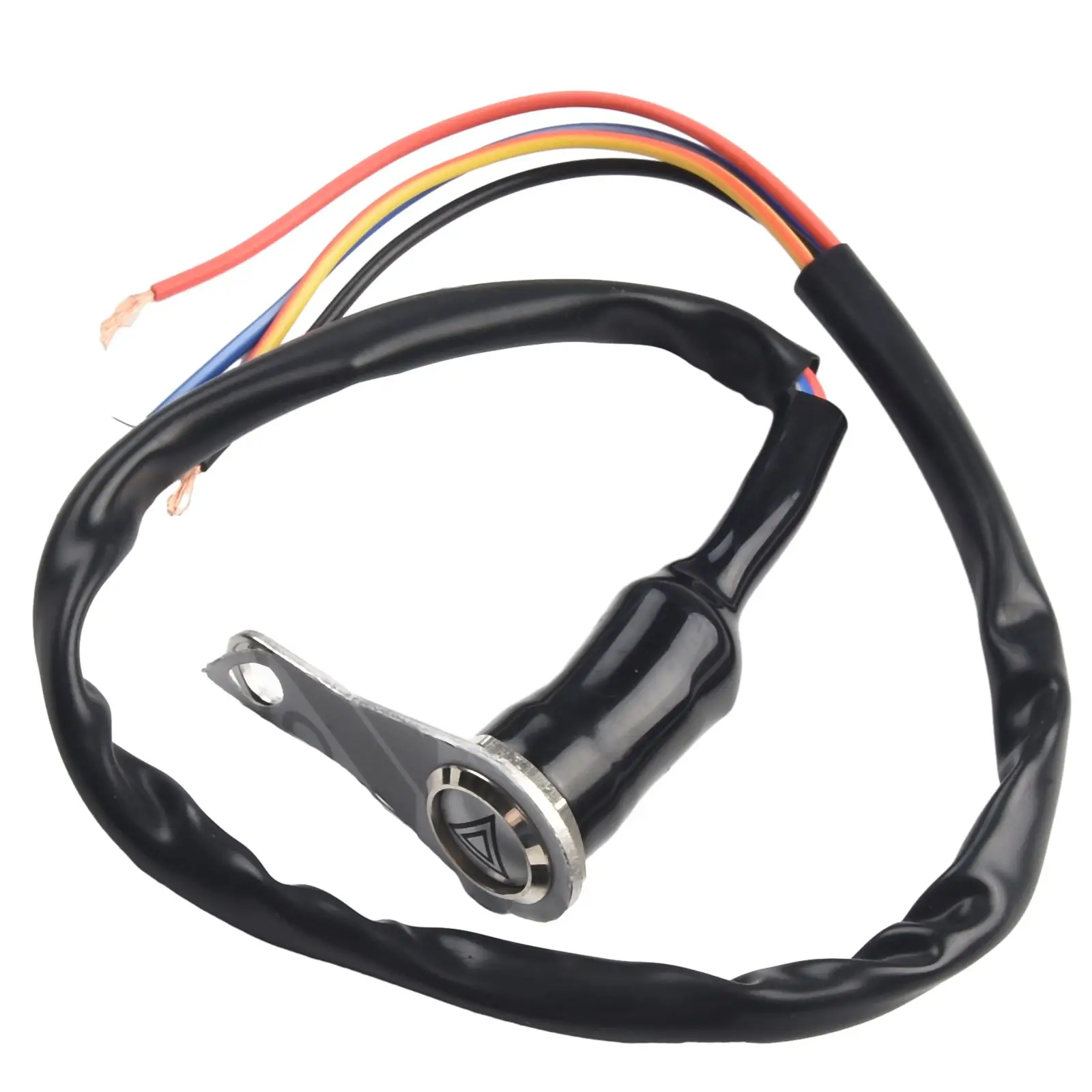 Interruttore a pulsante di svolta per moto in poi + spento Supporto per manubrio Pulsante Controllo luce da lavoro per parti fendinebbia fari 12V portato rosso