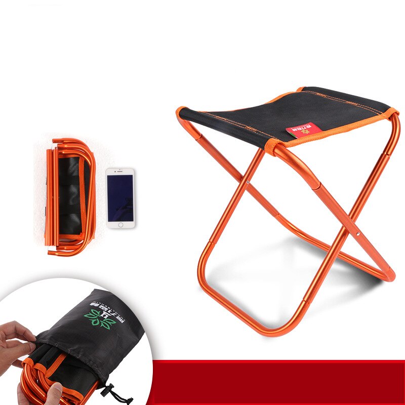 Ultralet klapstol rejser udendørs campingstol superhard høj belastning bærbar strandvandring picnic sæde fiskeredskaber stol