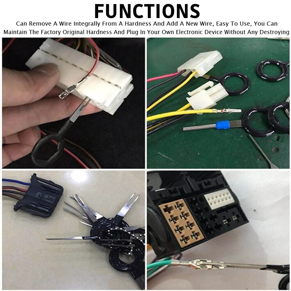 100 Stuks Pin Extractor Set Auto Draad Crimp Terminals Removal Tool Kit Auto Reparatie Handgereedschap Stylus Automotive Stekkers Puller in Doos