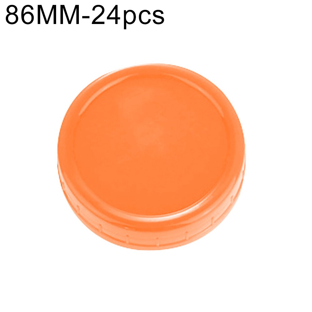 24Pcs Reusable Mason Jar Lids Cover Wide Mouth Mason Jar Lids Fermentation Lid Cap for Sauerkraut Kimchi Pickles Jar Lids Cover: Orange / 86mm