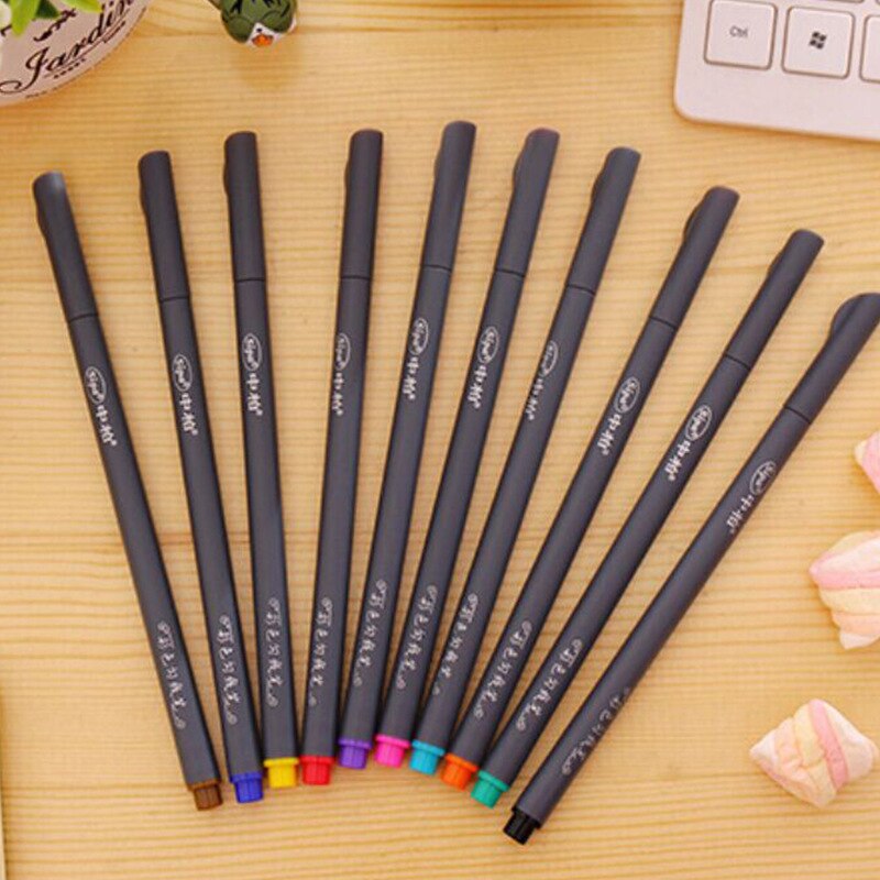 10 Pcs/Set Sipa Micron Color Pen Fine Line Drawing Pens 0.38mm Manga Cartoon Coloration Stationery School Art Supplies