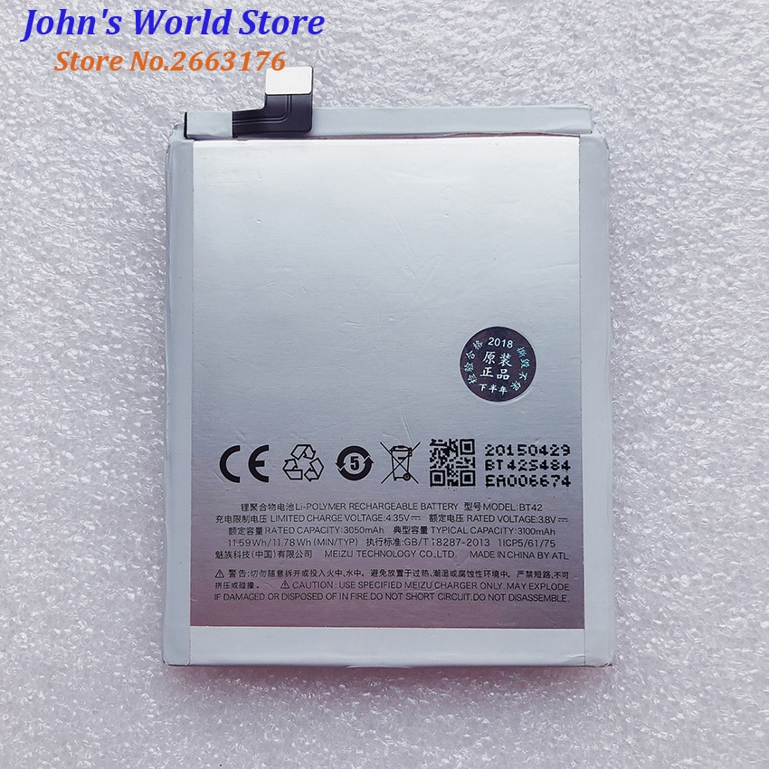 Meizu M1 Note Batterij Vervanging 3100Mah Batterij Onderdelen Voor Meizu M1 Opmerking Meizu BT42 Smart Phone +