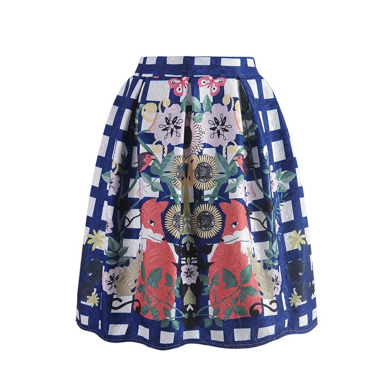 Sommer nederdele til piger med blomsterprint vintage afslappet plisserede nederdele til kvinder midi knælange retro nederdele teenager nederdele