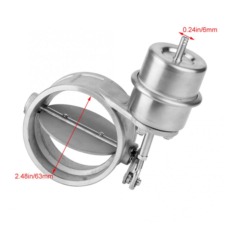Soupape D'Échappement 63 Mm Vacuum Actuator Fermée - KIMISS Pour BMW E30 325i 318i M3, Acier Inox 304