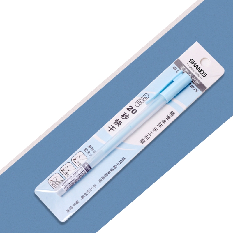 Pen Shaped Glue Stick Transparent Washable Adhesive Glue Pen for DIY Paper Art Crafts Photo Album Cards Making: Blue