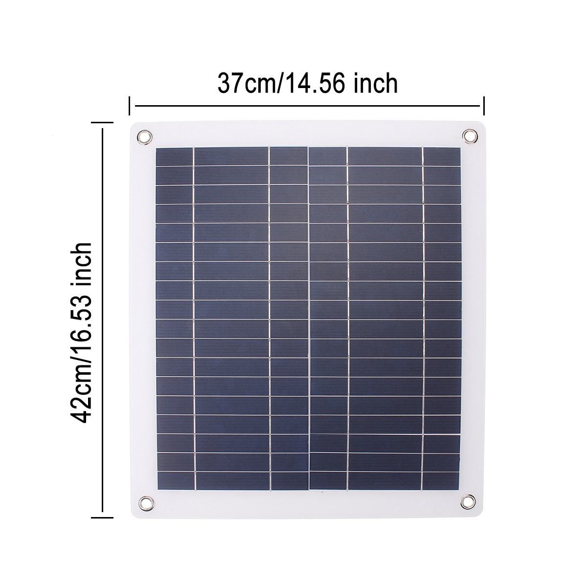 Painel solar duplo 18v 75w com dupla saída usb, células fotovoltaicas de 10/20/30 com controlador para carro carregador de bateria de barco para iate