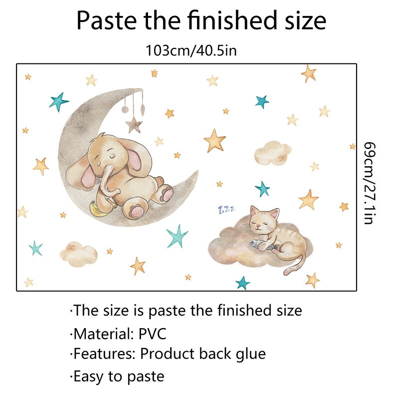 Cartoon Wall Stickers for Kids Room Baby Room Decoration Wall Decals Room