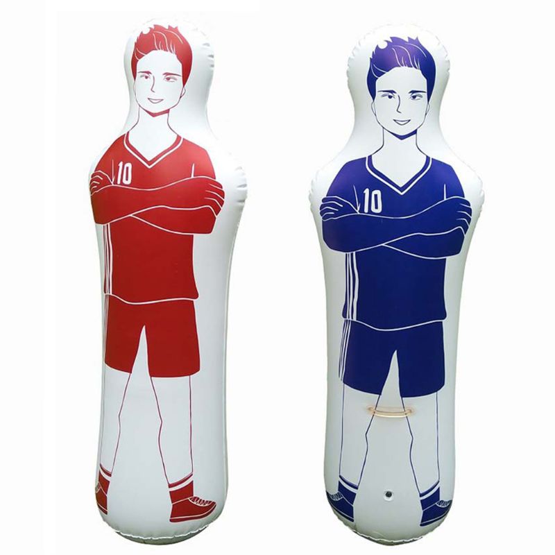 Volwassenen kinderen opblaasbare voetbal training doelman tumbler lucht voetbal trein dummy doelman voor buitensporten