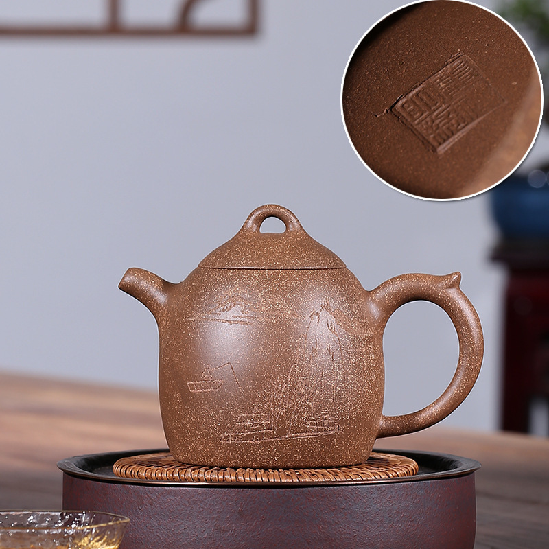 Yixing handgjord tekanna lila lera kung fu vattenkokare drinkware skicka box: Default Title