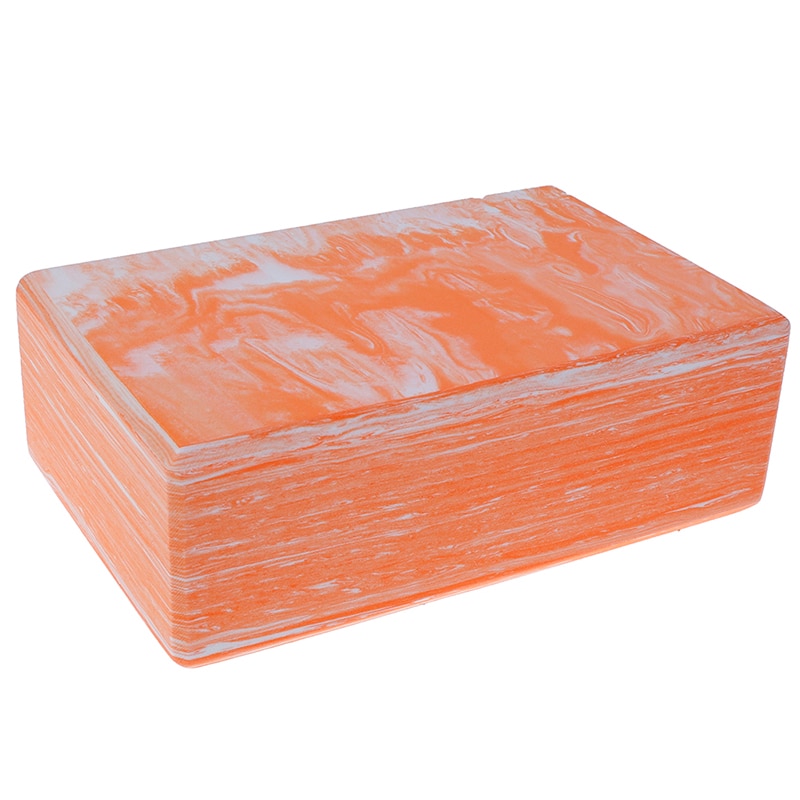 Hoge dichtheid eva camouflage yoga baksteen antislip anti-stress oefening fitness yoga blok pilates beginner 23cm * 15cm * 7.5cm: Oranje