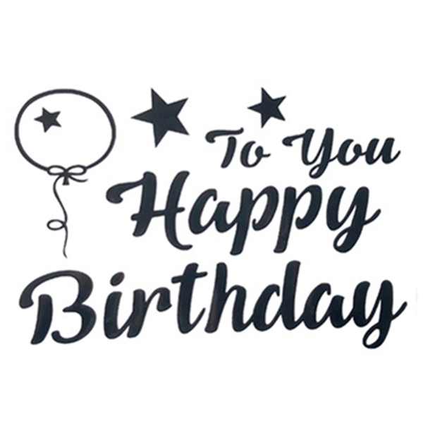 Gelukkige Verjaardag Ballon Decal Aluminiumfolie Ballon Decoratie Stickers Scrapbooking Craft Feestartikelen SEC88: Paars