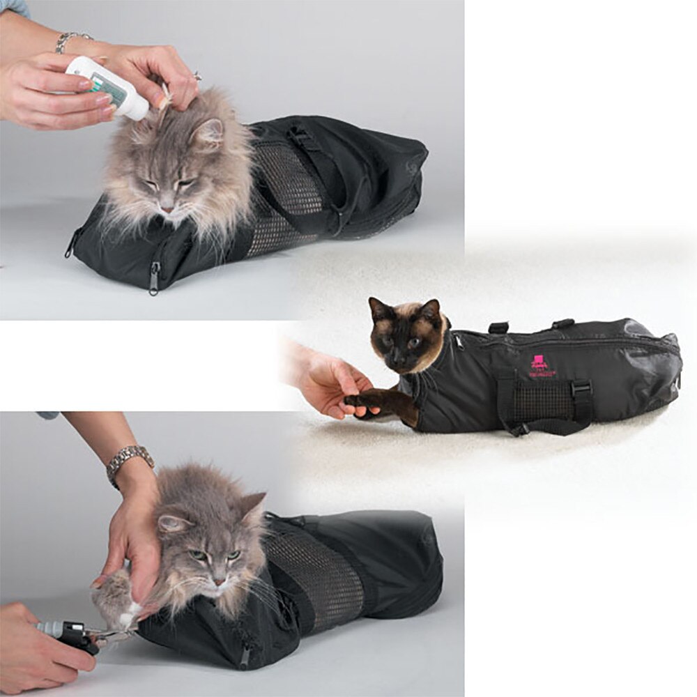 Borsa di ritenuta da bagno per toelettatura per gatti in maglia resistente per artiglio taglio unghie t guarnizione unghie da bagno iniezione morso antigraffio Res