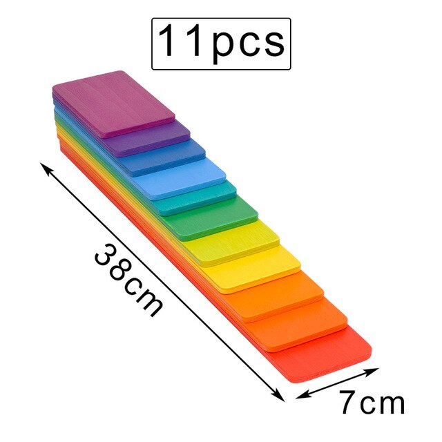 Bambini Di Legno di Faggio Blocchi Arcobaleno Parti Allentate Giocattolo Funghi A Nido D'ape Goccioline Albero coni Grande Piatto Jenga Bambino Blocchi di Costruzione: F