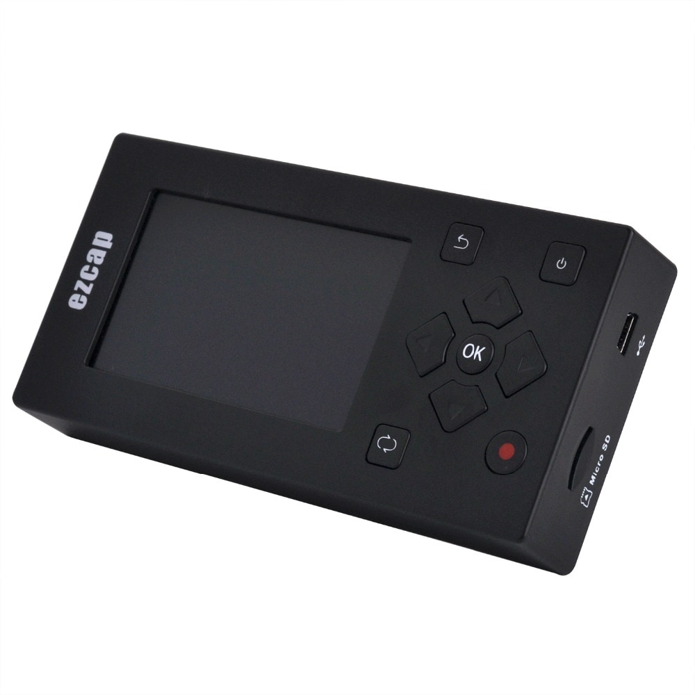 EZCAP AV Video Audio Capture Recorder Converter Records Analog VHS Camcorder DVD VCD DVR to SD 3'' LCD Playback HDMI OUT