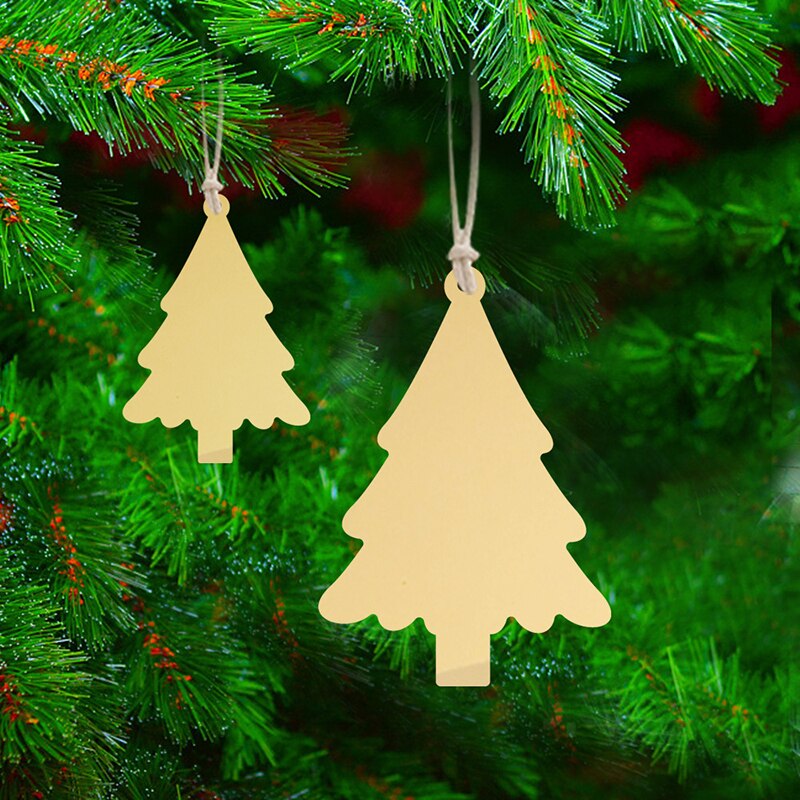 Kerst decoratie creatieve spiegel sticker gold sliver acryl spiegel stickers festival party stickers miroir